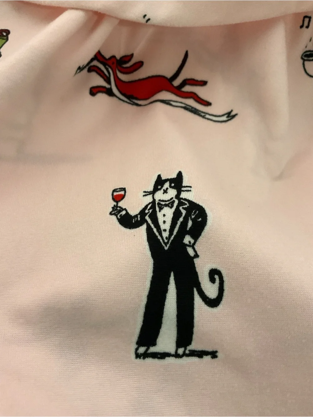 Kate Spade Holiday Cat Pajama Set Pink Christmas PJs 1X/1T